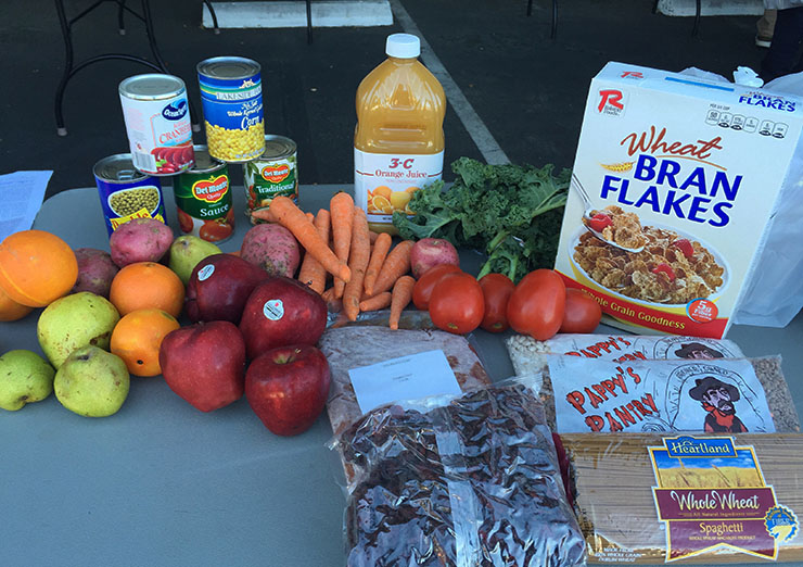 Example of food from SLO Food Bank Distribution